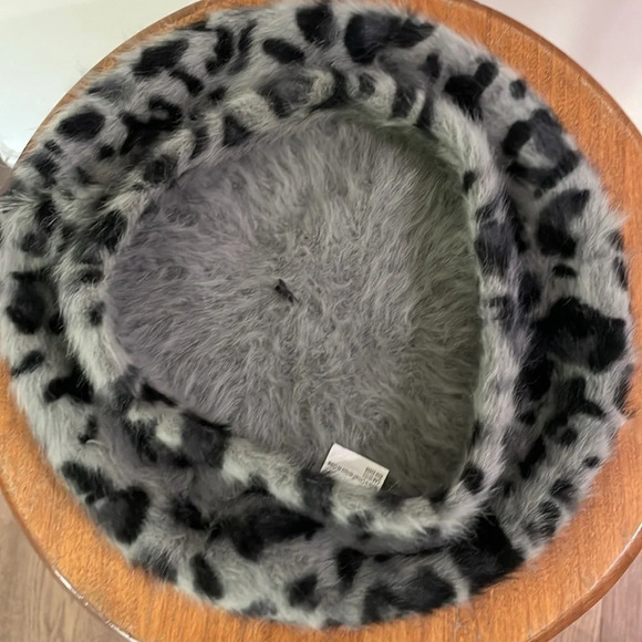 Parkhurst Cheetah Print 80% Angora Hat Beret OSFM - Picture 4 of 5